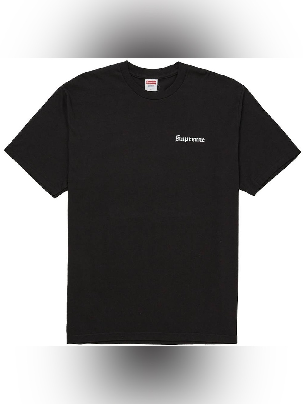 Supreme Black Logo Short Sleeve Tee